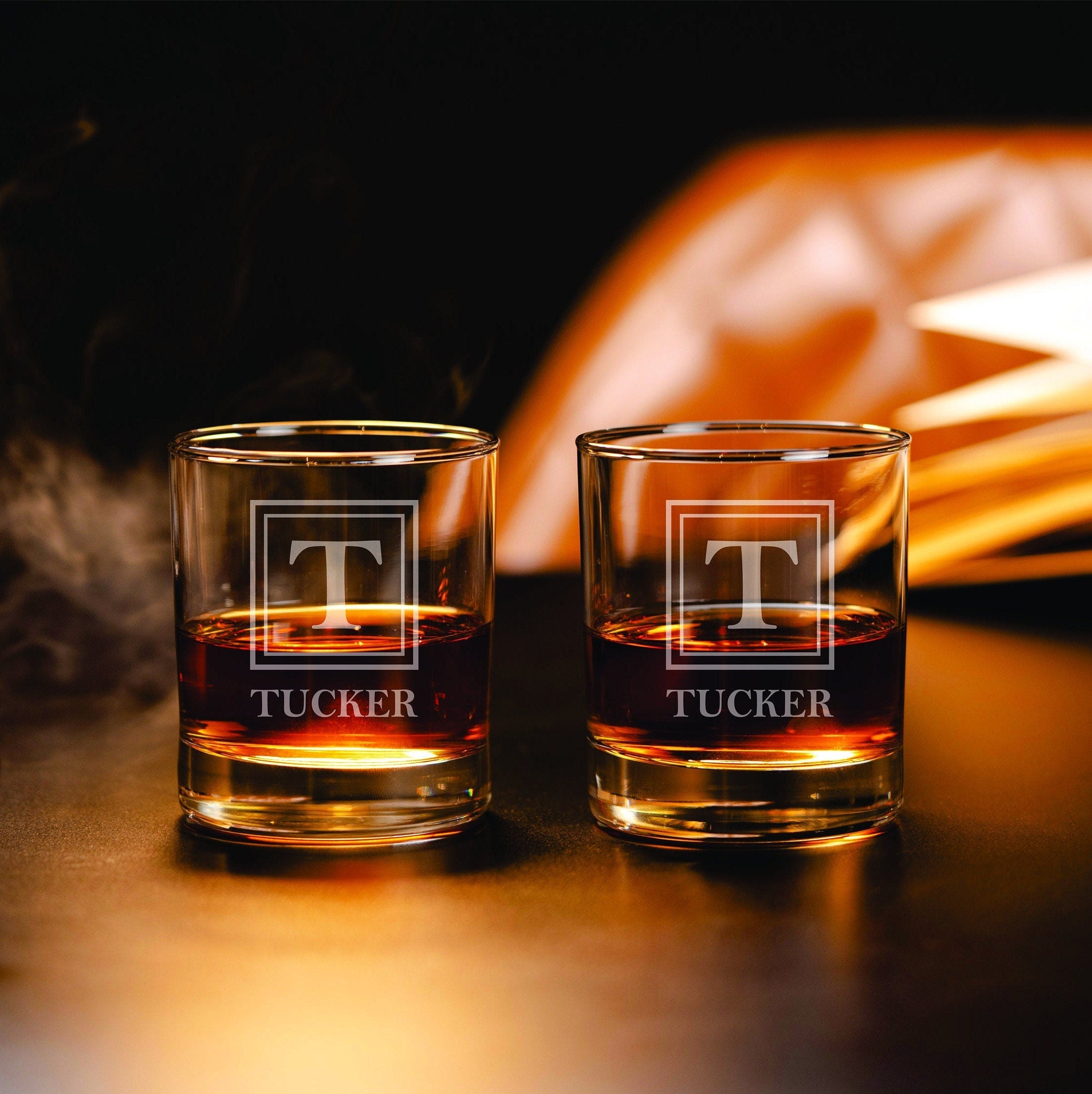 SALE! Custom ENGRAVED Whiskey Glasses, Whiskey Glasses Personalized, Monogram Whiskey Glasses, Bourbon Glasses