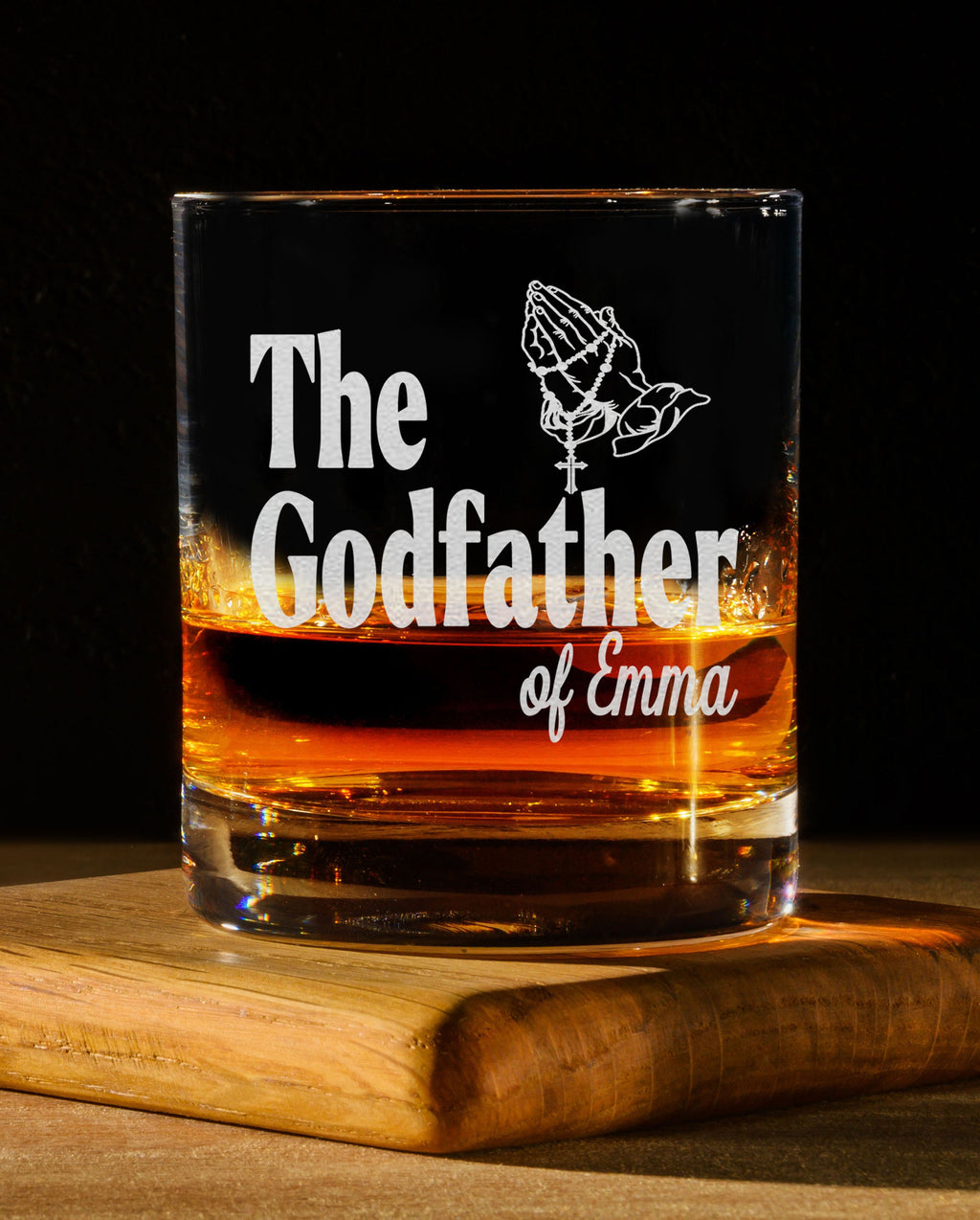 Custom The Godfather Whiskey Glass, Special Godparent Gift, Communion Baptism Gift, Will you be my Godfather Gift - Best Gift For Godfather