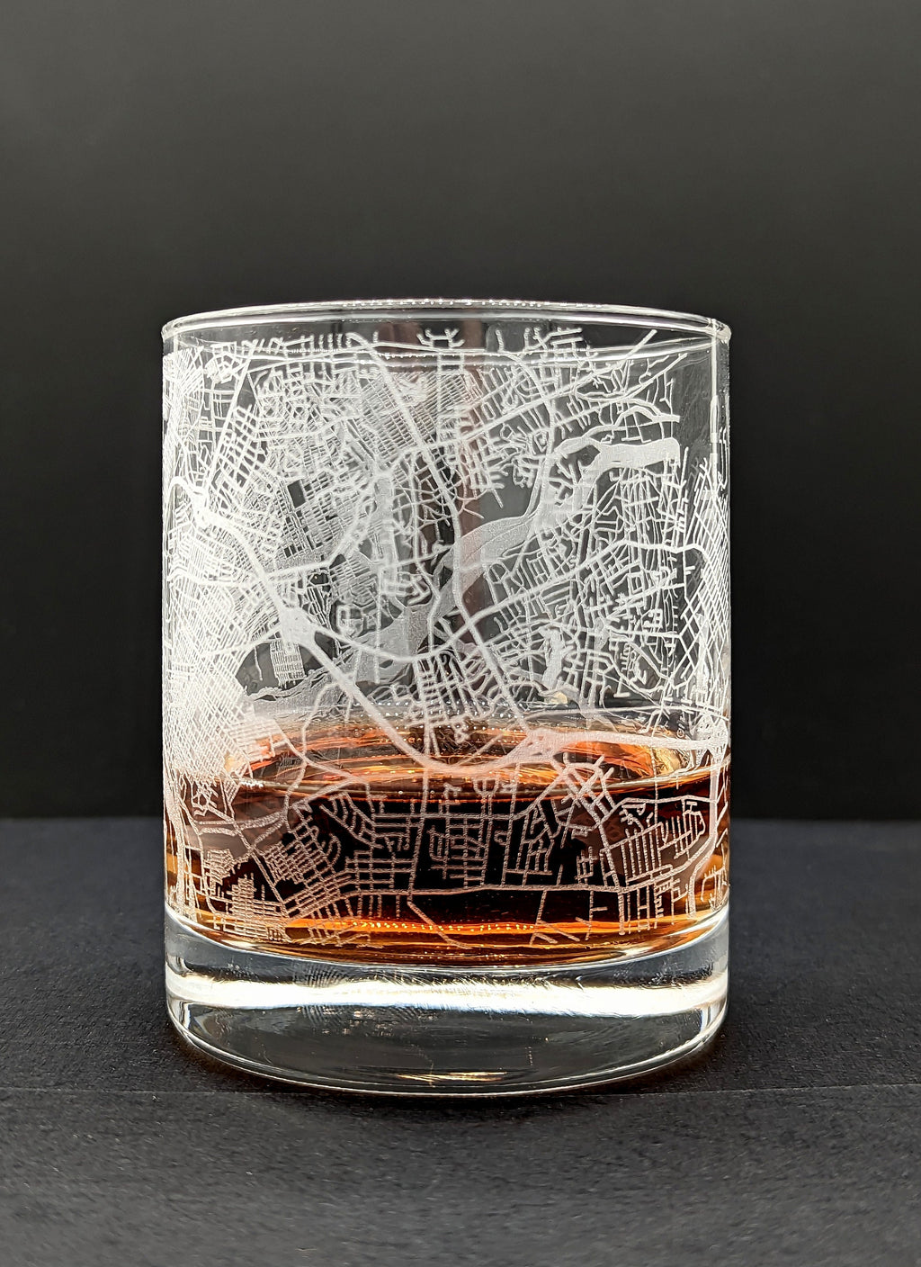 Your City Map Rocks Glass | Now With Locations | Personalized | Etched Whiskey Glass (12oz) | Engraved Bourbon Glass | Custom Glassware Gift