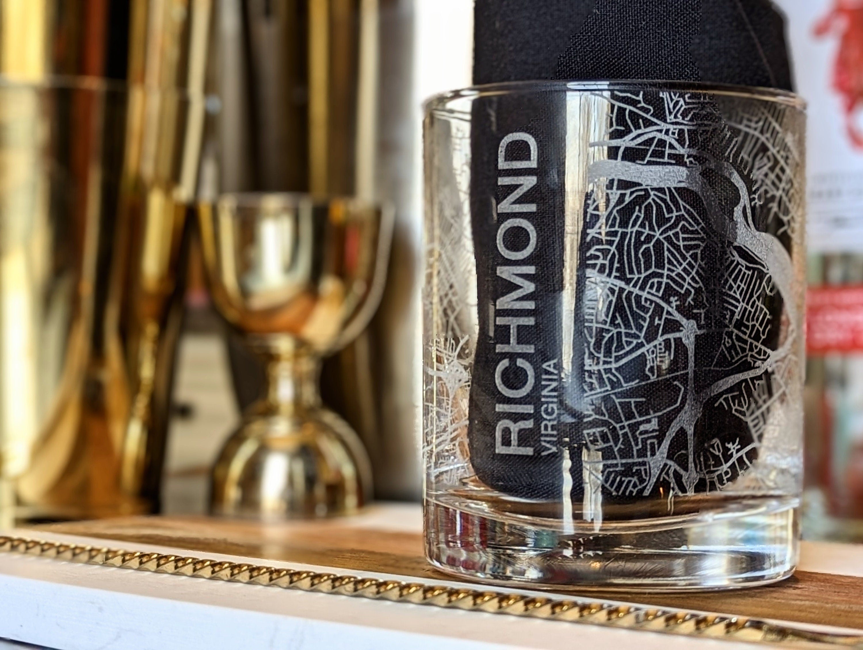 Your City Map Rocks Glass | Now With Locations | Personalized | Etched Whiskey Glass (12oz) | Engraved Bourbon Glass | Custom Glassware Gift
