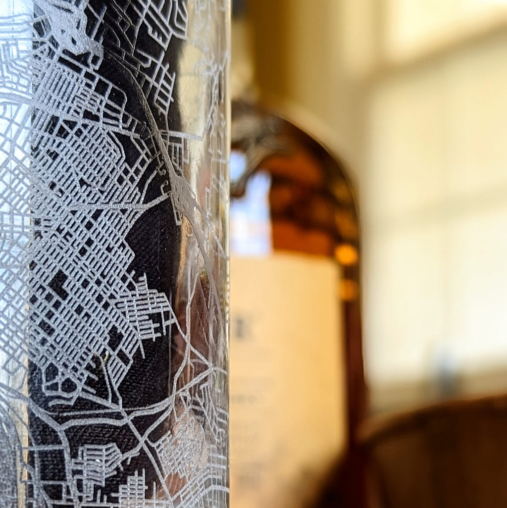 Your City Map Rocks Glass | Now With Locations | Personalized | Etched Whiskey Glass (12oz) | Engraved Bourbon Glass | Custom Glassware Gift