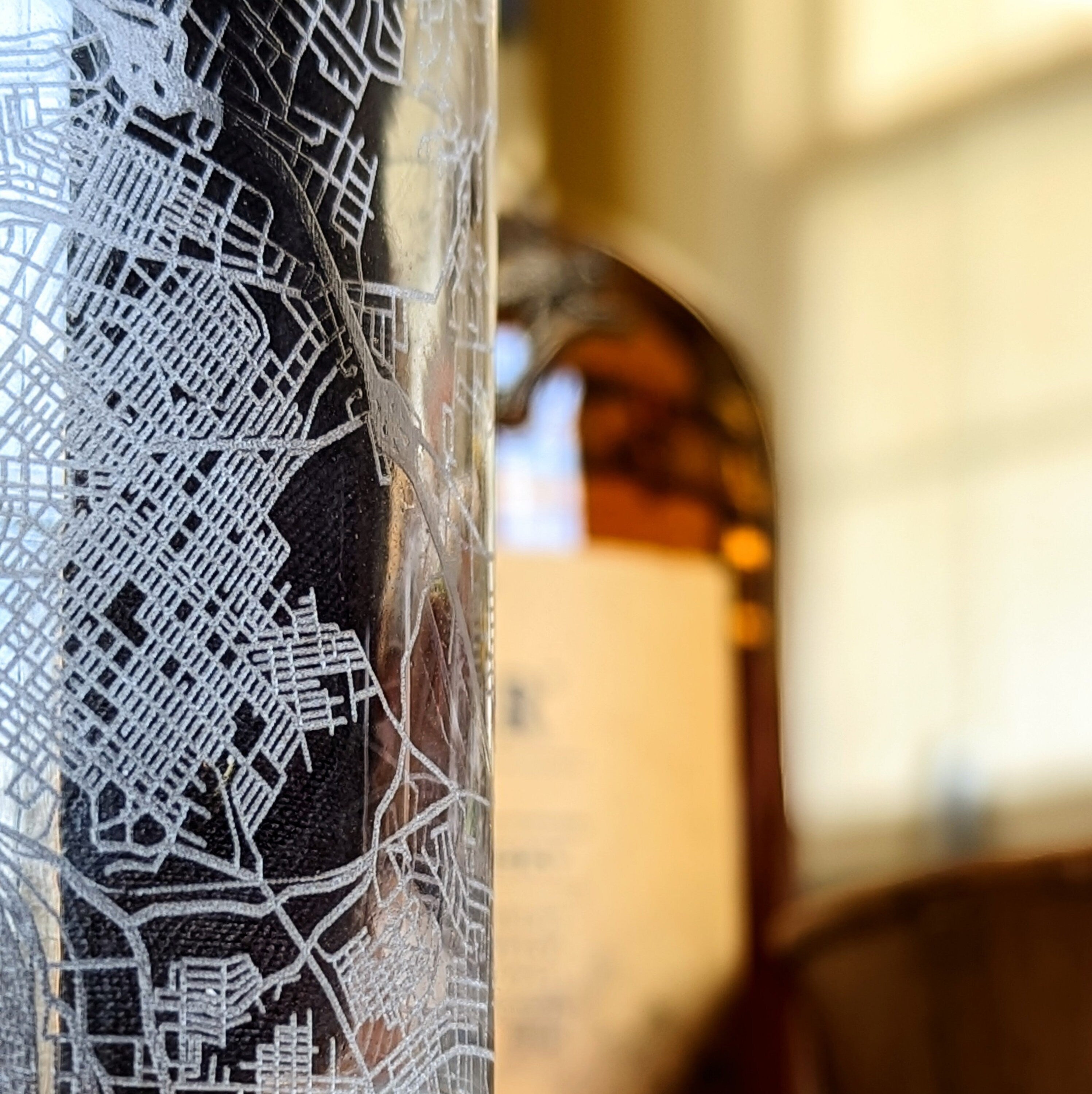 Your City Map Rocks Glass | Now With Locations | Personalized | Etched Whiskey Glass (12oz) | Engraved Bourbon Glass | Custom Glassware Gift
