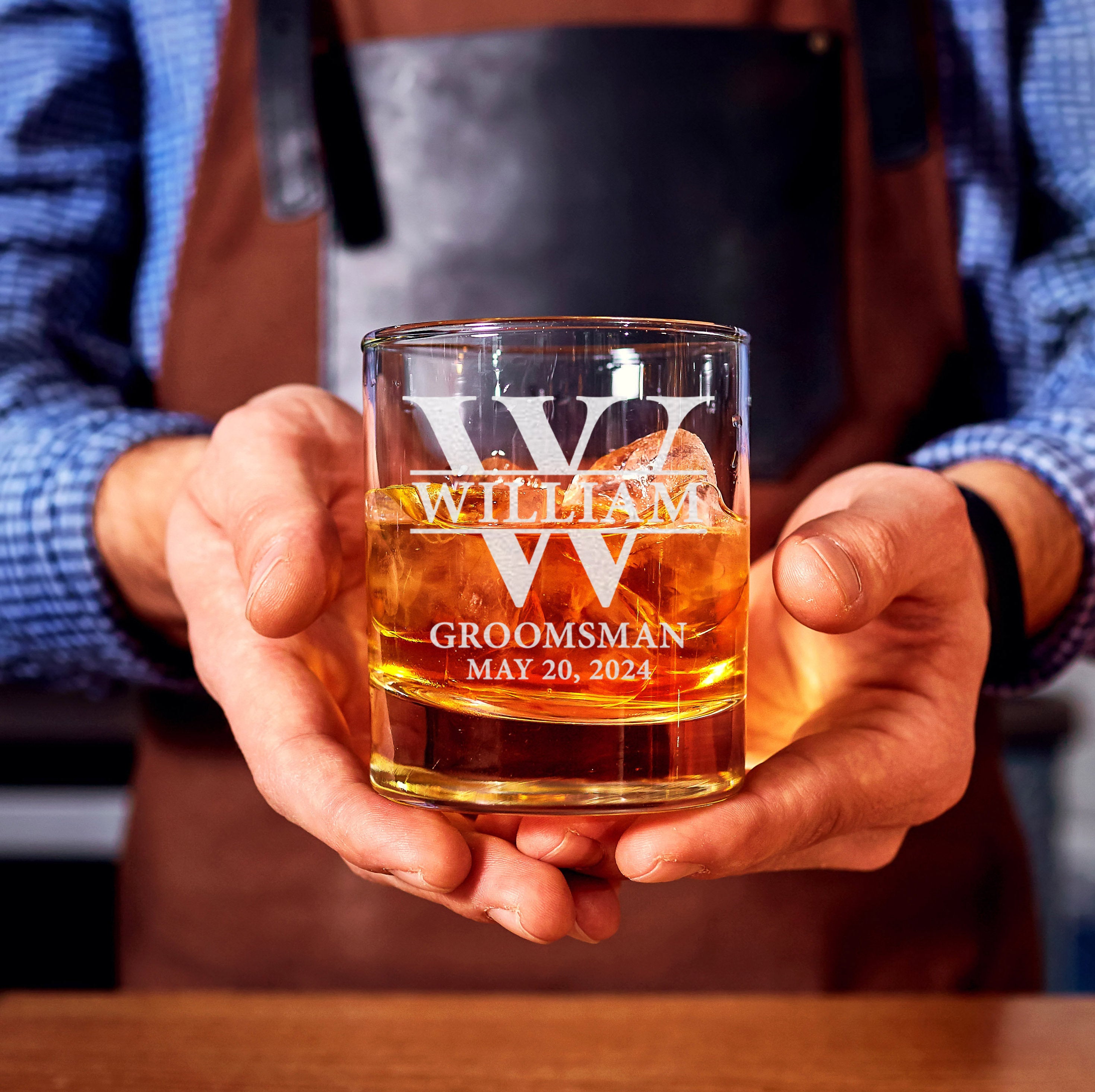 Groomsman 11oz Whiskey Glass, Engraved Old Fashion, Groomsmen Gift Idea, Personalized Groomsman - Best Man Gift, Wedding Shot Glasses