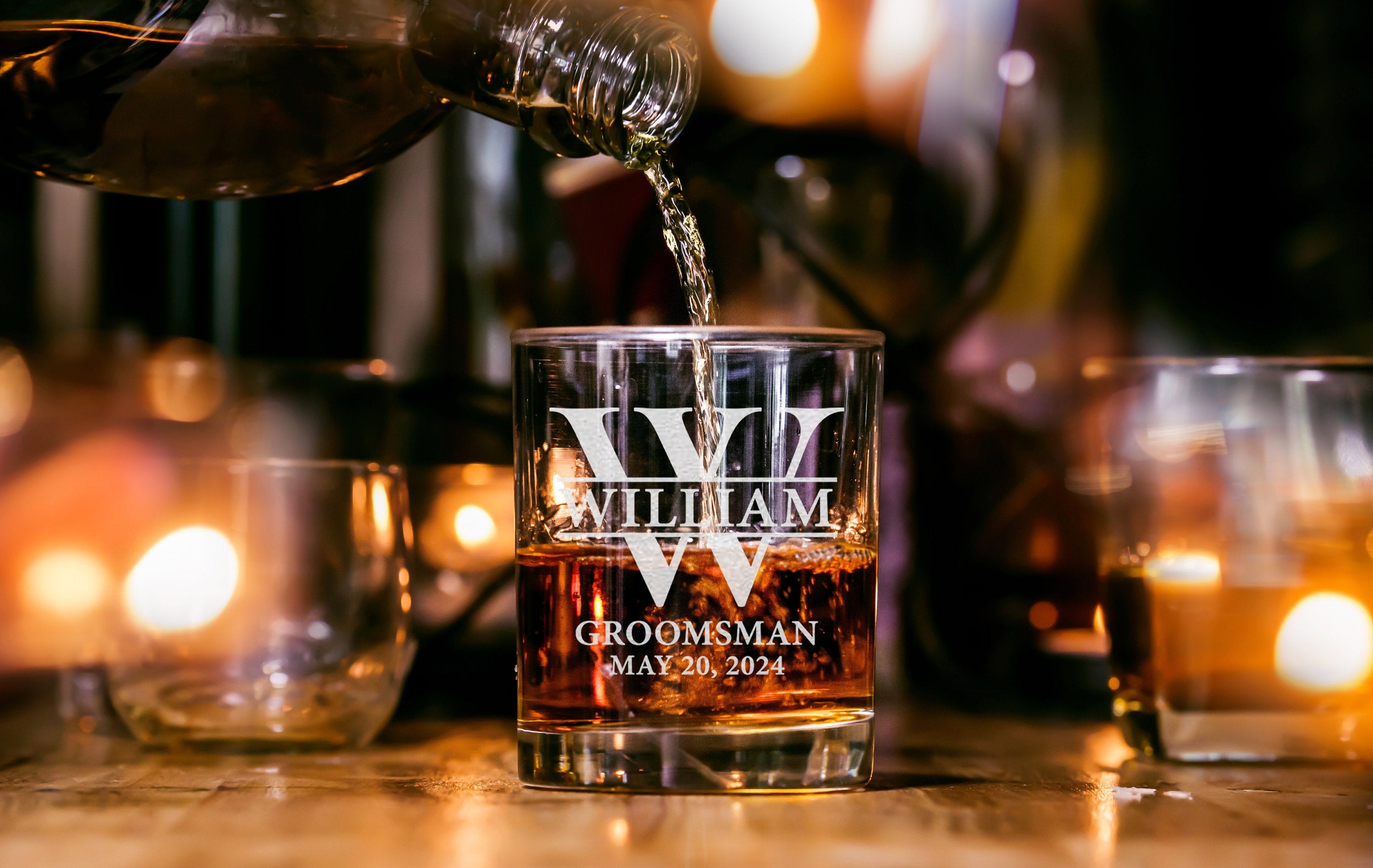 Groomsman 11oz Whiskey Glass, Engraved Old Fashion, Groomsmen Gift Idea, Personalized Groomsman - Best Man Gift, Wedding Shot Glasses