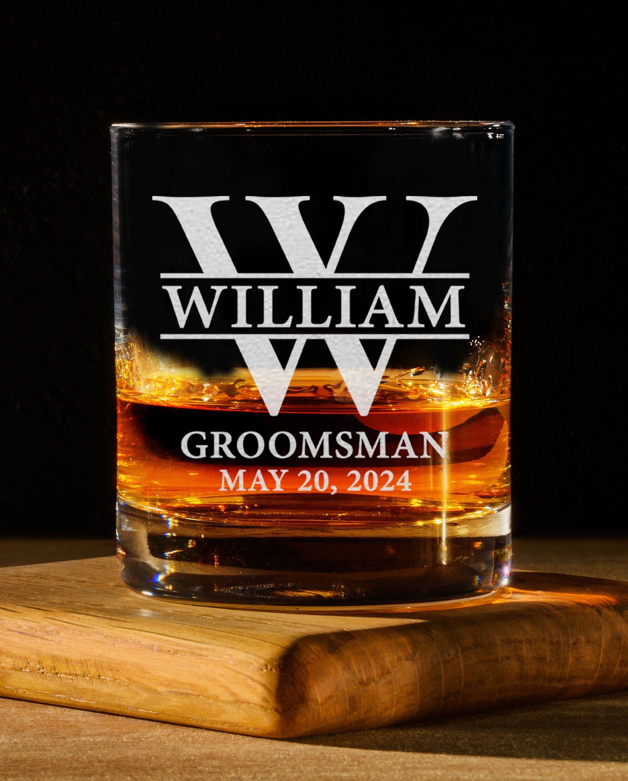 Groomsman 11oz Whiskey Glass, Engraved Old Fashion, Groomsmen Gift Idea, Personalized Groomsman - Best Man Gift, Wedding Shot Glasses