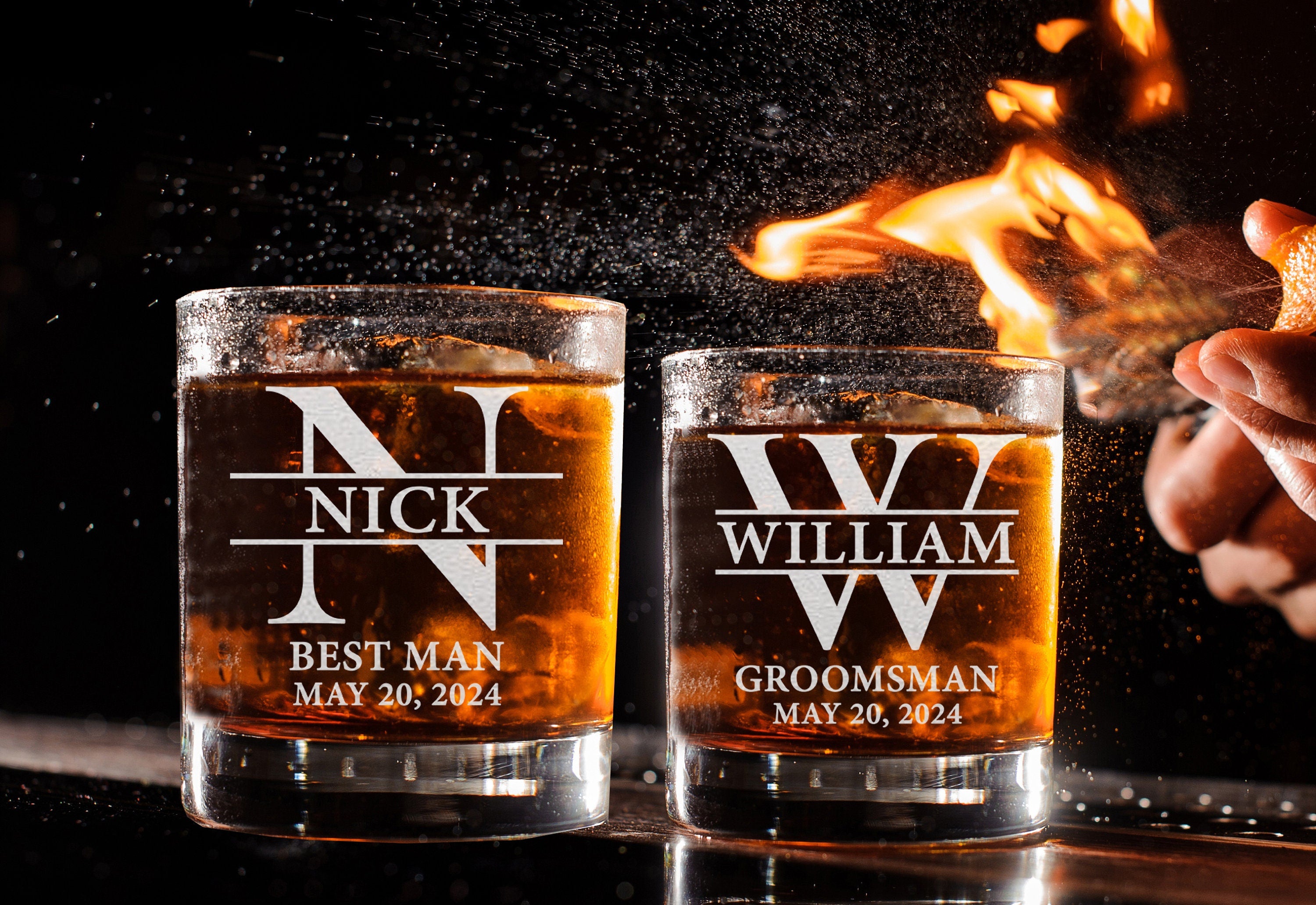 Groomsman 11oz Whiskey Glass, Engraved Old Fashion, Groomsmen Gift Idea, Personalized Groomsman - Best Man Gift, Wedding Shot Glasses