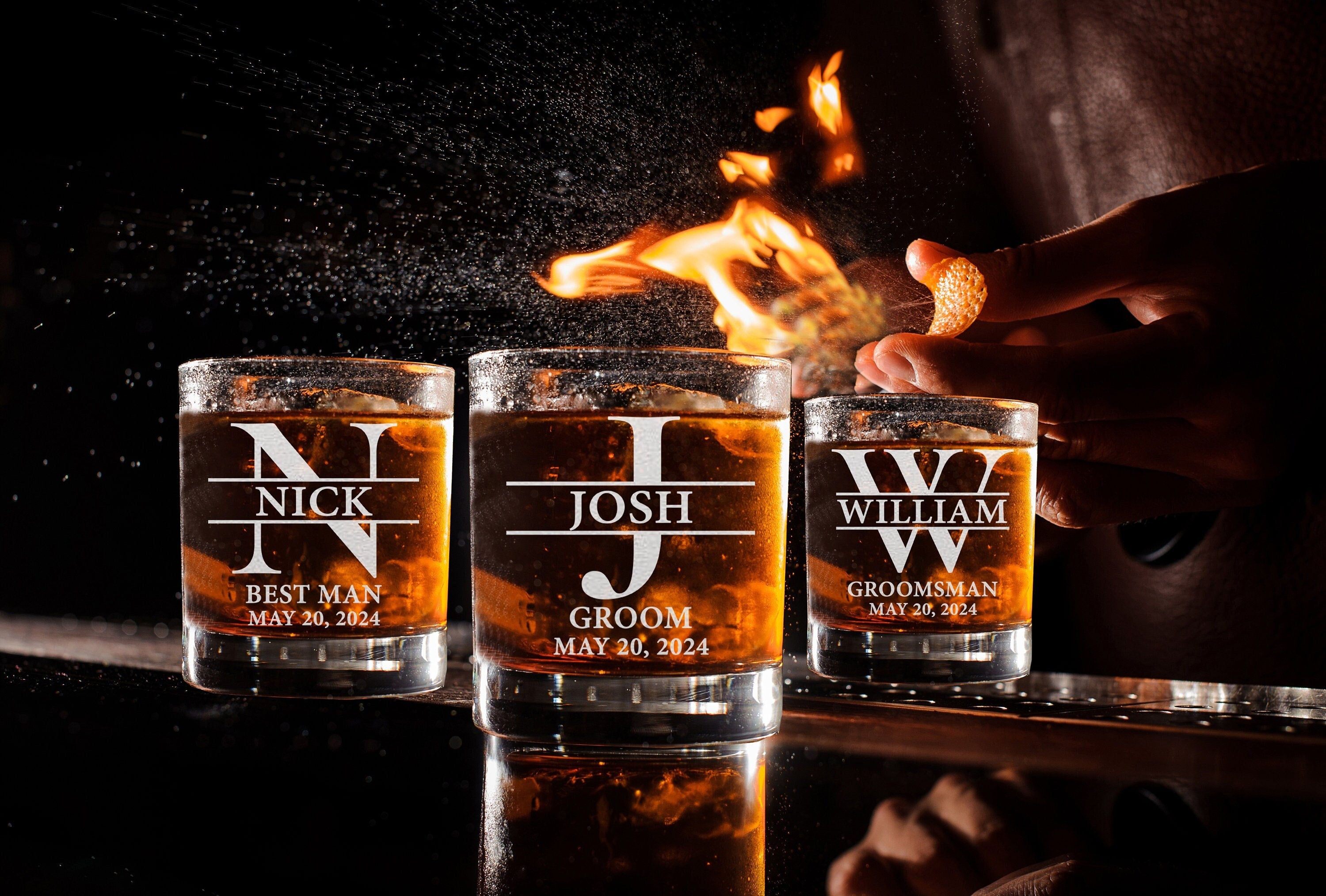 Groomsman 11oz Whiskey Glass, Engraved Old Fashion, Groomsmen Gift Idea, Personalized Groomsman - Best Man Gift, Wedding Shot Glasses
