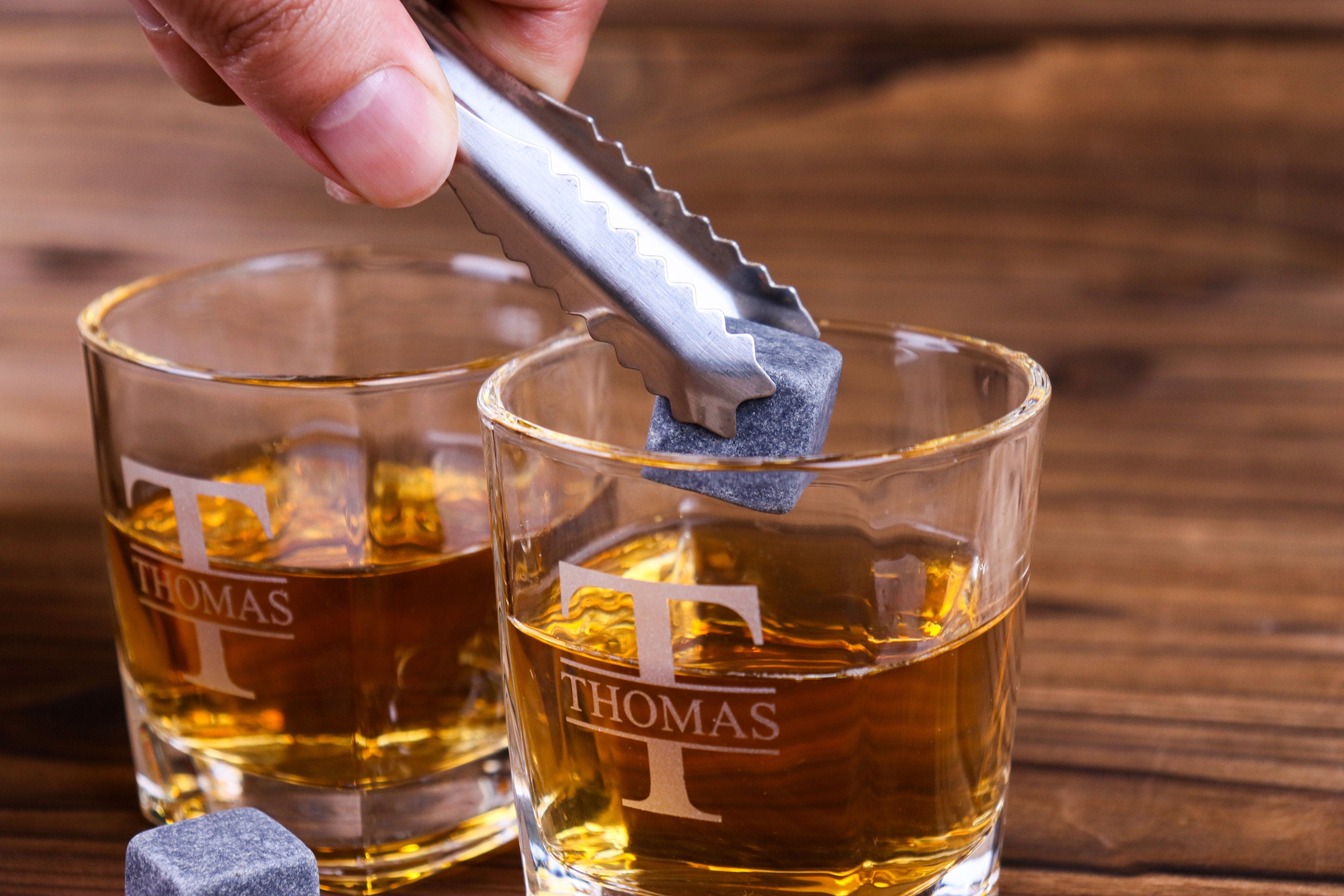 Personalized Whiskey Glass Set with Wooden Box, Groomsmen Gift, Best Man Gift, Groomsman Proposal, Boyfriend Gift, Gifts for Men