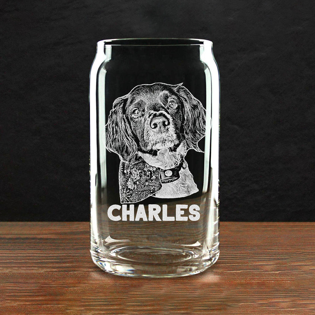 Custom Etched Photo Bourbon Glass 11oz - Personalized Whiskey Glass with Your Favorite Picture