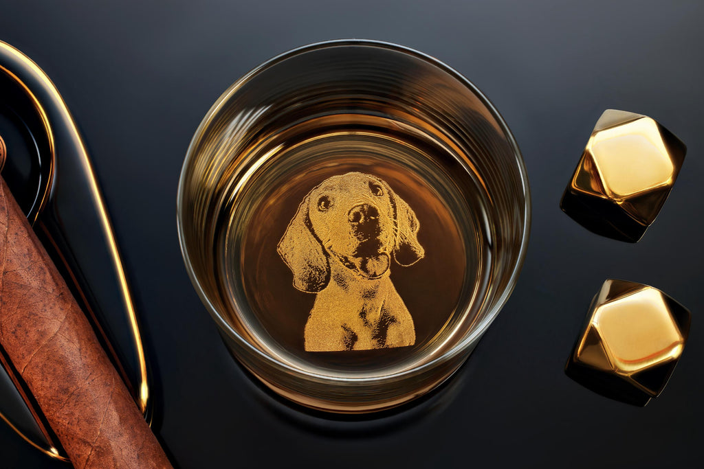 Engraved Whiskey Glass with Custom Photo & Handwriting - Perfect Personalized Christmas Gift for Dad and Husbands, Free Gift Box