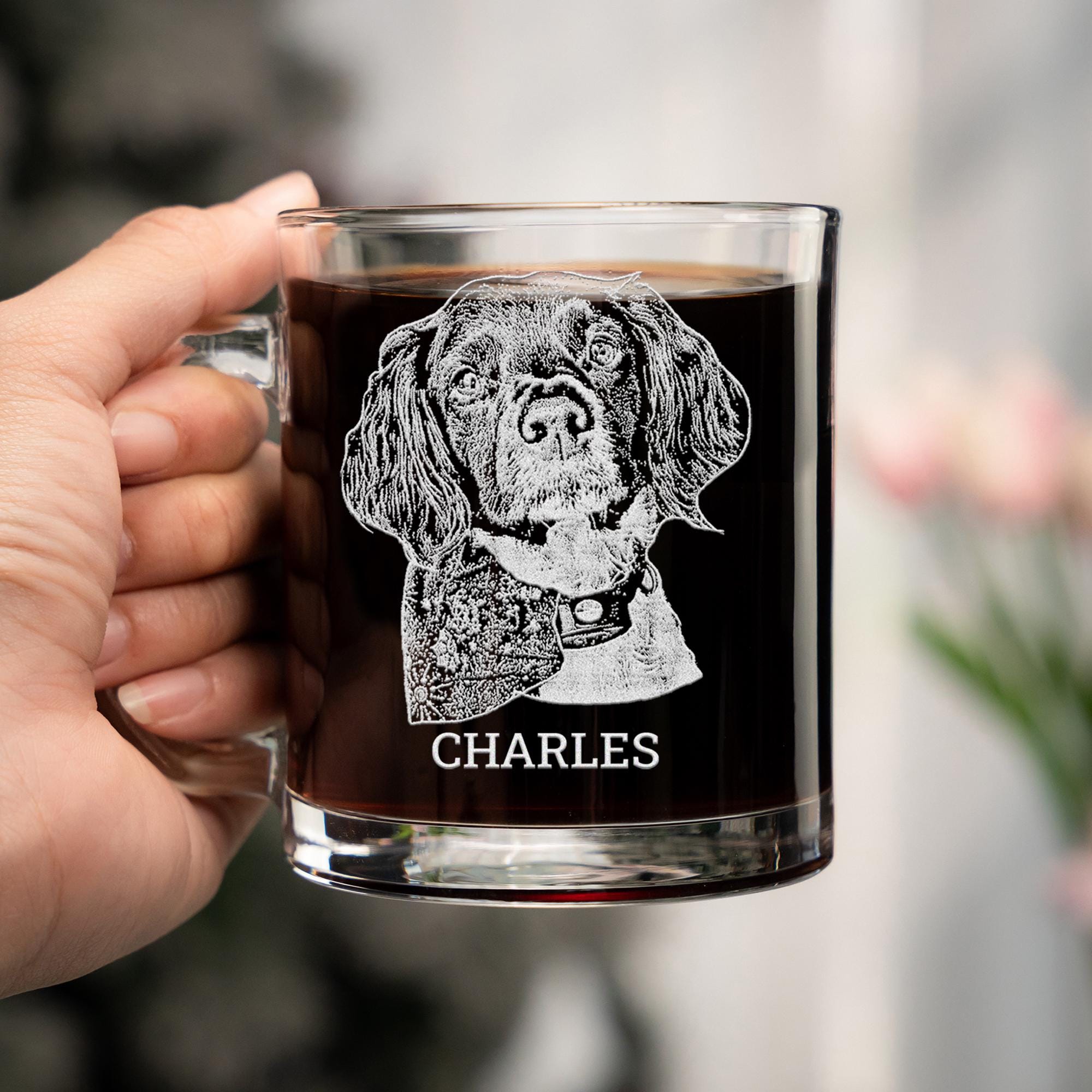 Custom Etched Photo Bourbon Glass 11oz - Personalized Whiskey Glass with Your Favorite Picture