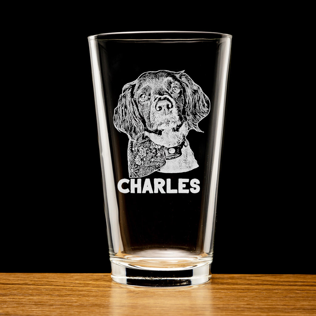 Custom Etched Photo Bourbon Glass 11oz - Personalized Whiskey Glass with Your Favorite Picture