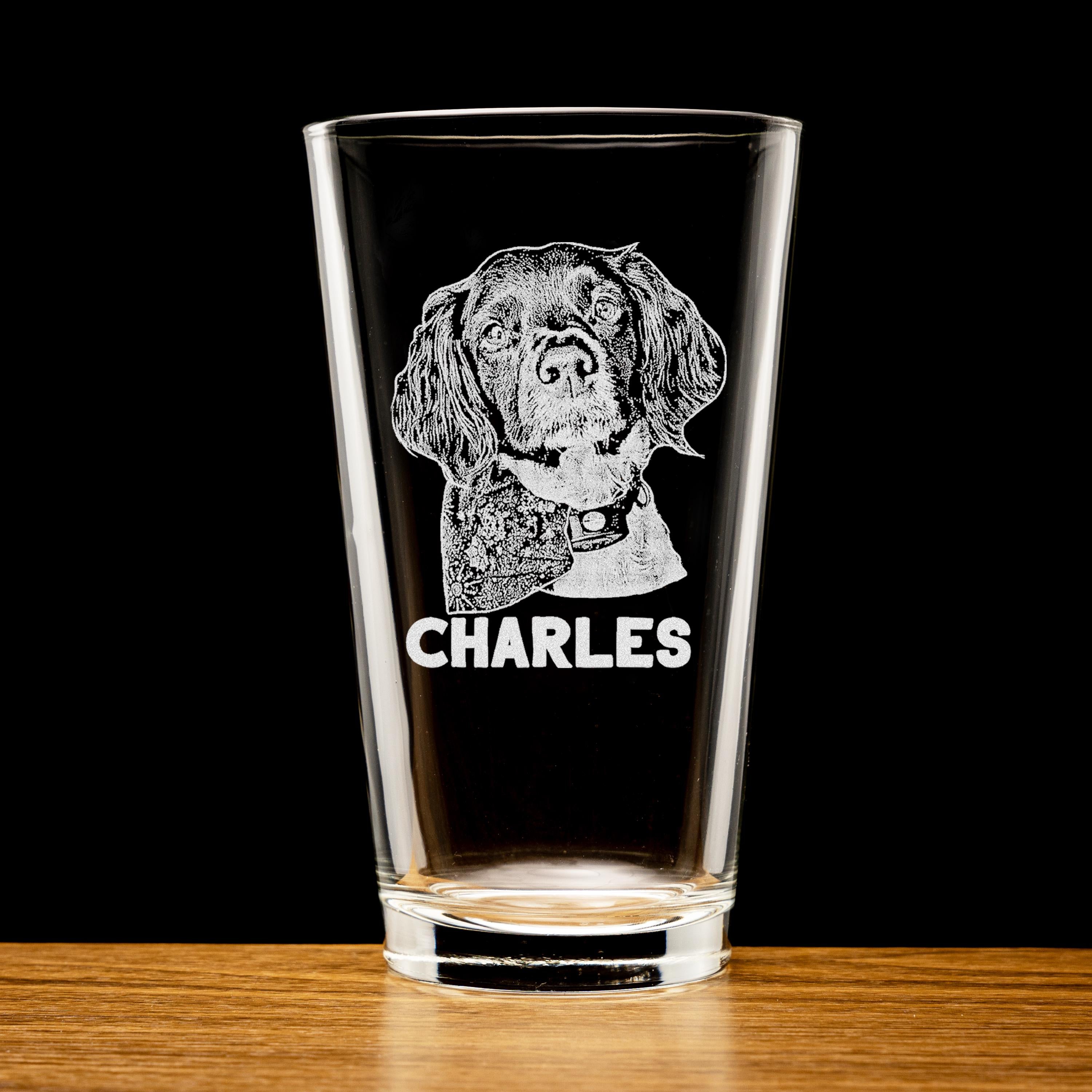 Custom Etched Photo Bourbon Glass 11oz - Personalized Whiskey Glass with Your Favorite Picture