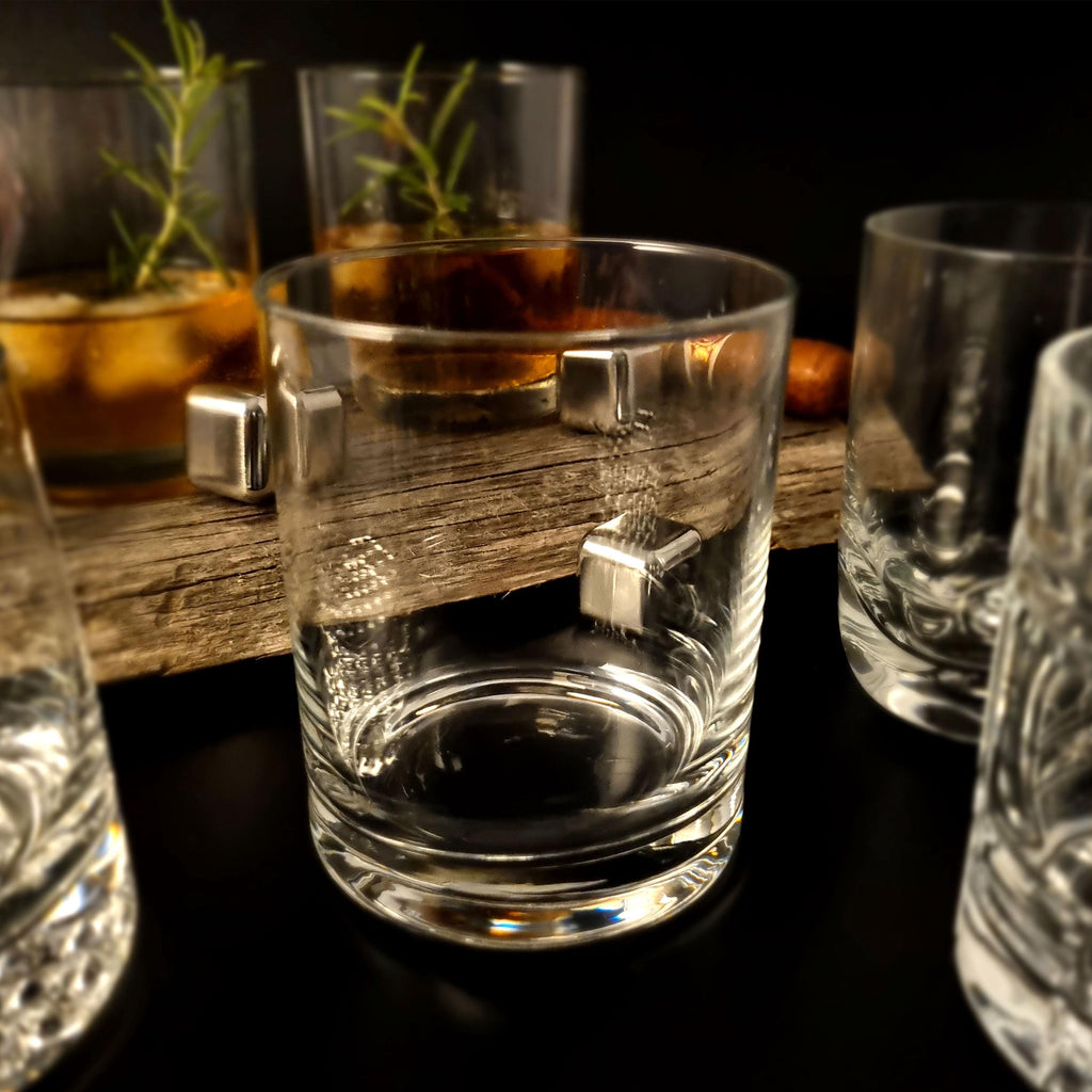 Personalized Whiskey Glass - Engraved I Promise To Always Be By Your Side Message, Funny Romantic Gift for Him, Bottom Engraved Rocks Glass