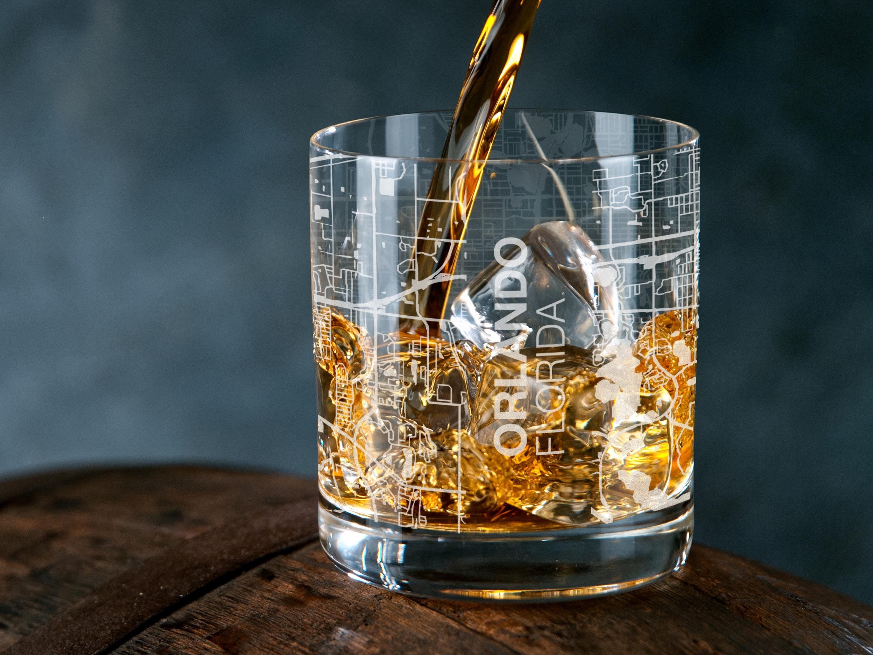 Your City Map Rocks Glass | Now With Locations | Personalized | Etched Whiskey Glass (12oz) | Engraved Bourbon Glass | Custom Glassware Gift