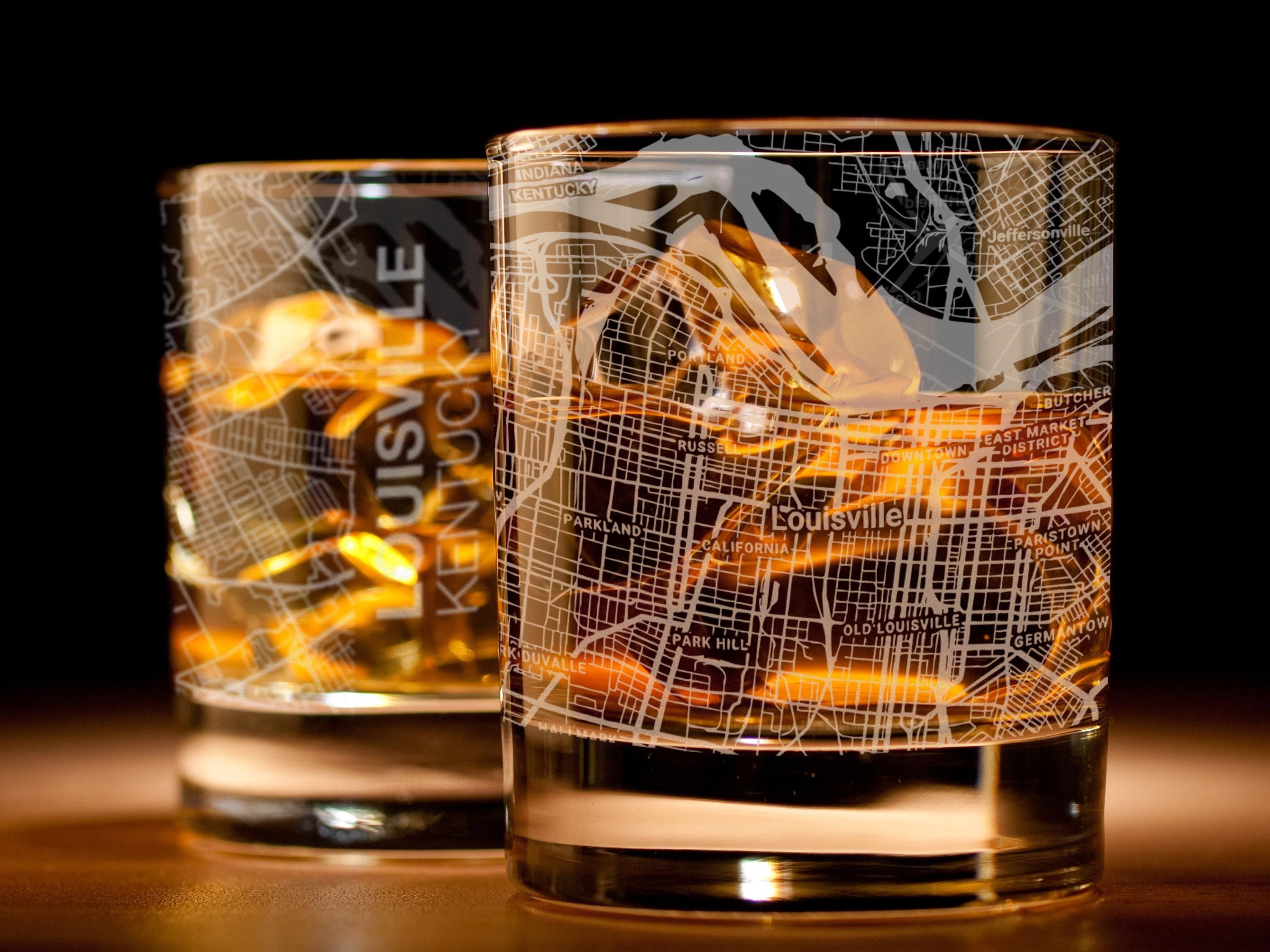 Your City Map Rocks Glass | Now With Locations | Personalized | Etched Whiskey Glass (12oz) | Engraved Bourbon Glass | Custom Glassware Gift