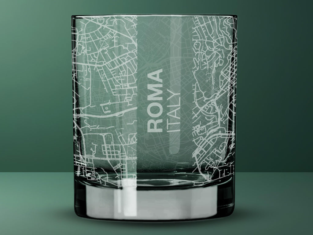 Your City Map Rocks Glass | Now With Locations | Personalized | Etched Whiskey Glass (12oz) | Engraved Bourbon Glass | Custom Glassware Gift
