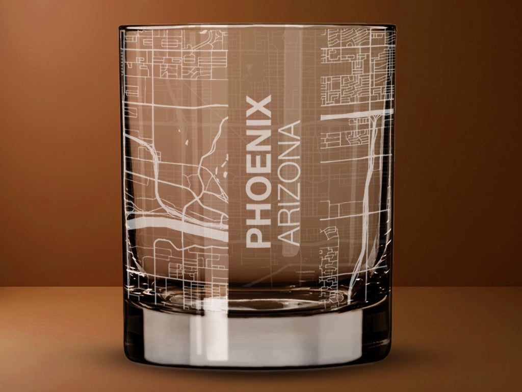 Your City Map Rocks Glass | Now With Locations | Personalized | Etched Whiskey Glass (12oz) | Engraved Bourbon Glass | Custom Glassware Gift