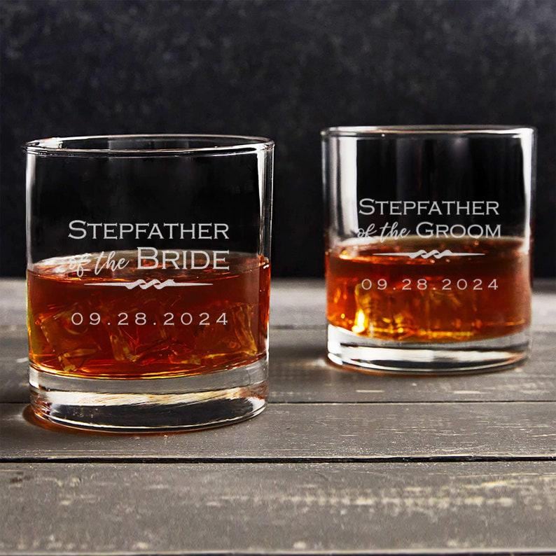Engraved Personalized Father Of The Bride Or Father Of The Groom Whiskey Glass By Lifetime Creations: Father Of The Bride Gift, Wedding Gift