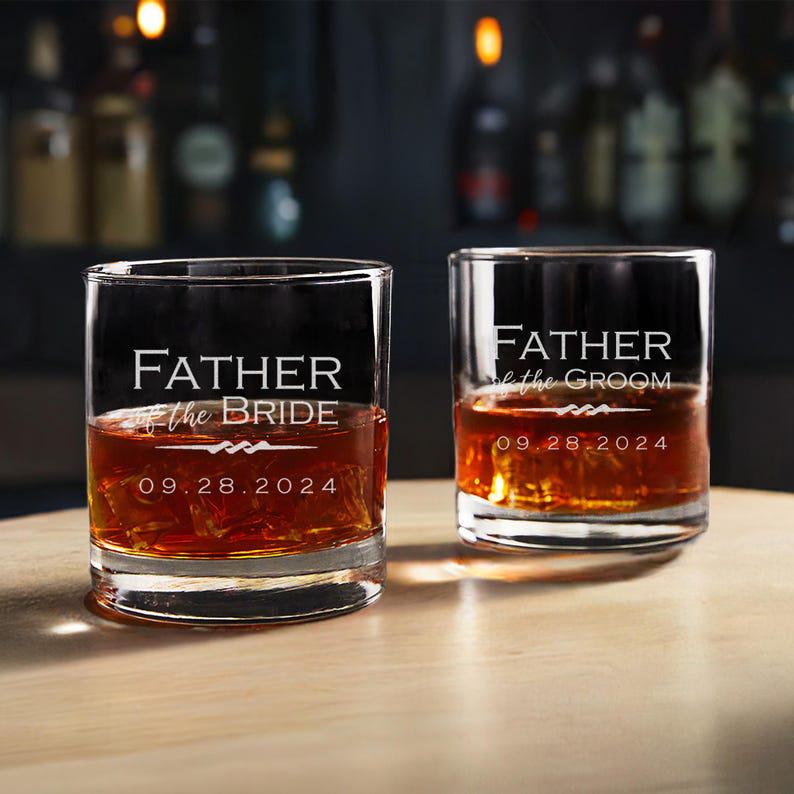 Engraved Personalized Father Of The Bride Or Father Of The Groom Whiskey Glass By Lifetime Creations: Father Of The Bride Gift, Wedding Gift